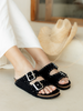 Genu Black Studded Mule