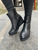 Paula Urban Black Wedge Boots