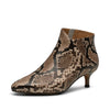 Shoe de Bear Bootie Snake Leather Kitten Heel Boots