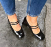 Wonders H-6210 Black Mary-Jane Loafers