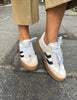 Meline White Leather Trainers