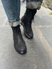 Paula Urban Black Biker Leather Boots
