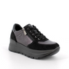 Igi&Co Black Wedge Sneakers