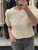 Cream Sequenced Top
