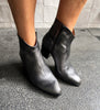 Wonder Pewter Leather Boots I-8912