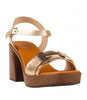 Oh my Sandals Gold Block Heel