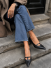 Clarks Black T-bar Kitten Heel Court