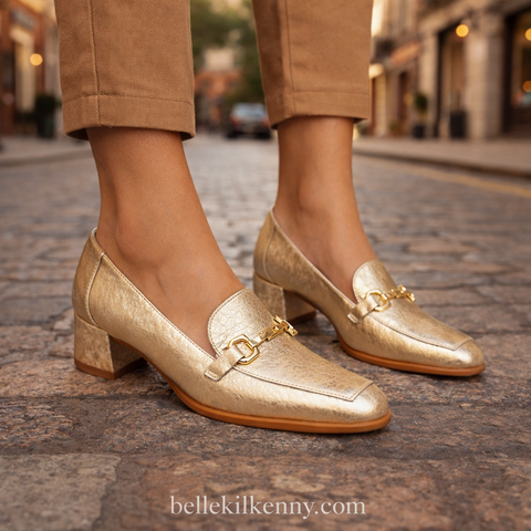 Wonders C-6030 Gold Loafer