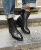 Paula Urban Black Zip Leather Boots