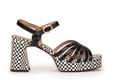 Pedro Miralles Platform Black/White Sandals