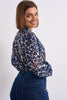 Blue Leopard Blouse