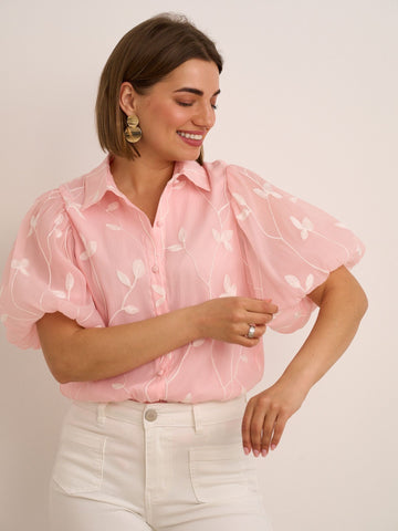 Debbie Pink Blouse
