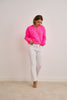 Neon Pink Knit Cardigan