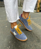 Meline Blue Leather Trainers