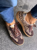 Meline Brown Leopard Trainers