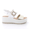 Igi&Co White Buckle Wedge Sandals