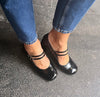 Wonders H-6210 Black Mary-Jane Loafers