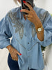 Daisy Light Blue Denim Blouse