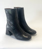 Wonder Navy Leather Boots H-6212