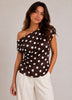 Brown Polkadot Top