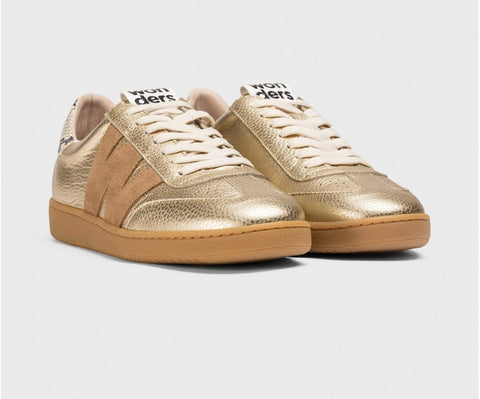 Wonders Black AP-2001 Gold Trainers