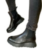 Wonders Black Leather Chelsea Boots C-7310