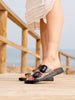 Igor Black Leopard Slider Sandals
