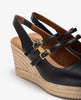 Unisa Black Wedge Espirdrilles