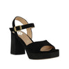 Unisa Odran Black Suede Sandals