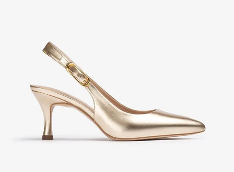 Unisa Lanz Gold Slingbacks