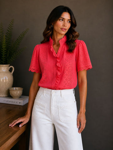 Choral Frill Blouse