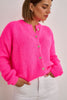Neon Pink Knit Cardigan