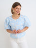 Rosie Blue Flower Top