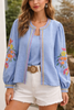 Blue Embriodery Jacket