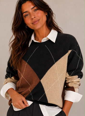 Black Diamond Knit Jumper