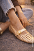Unisa Mary-Jane Gold Cannelle Loafers